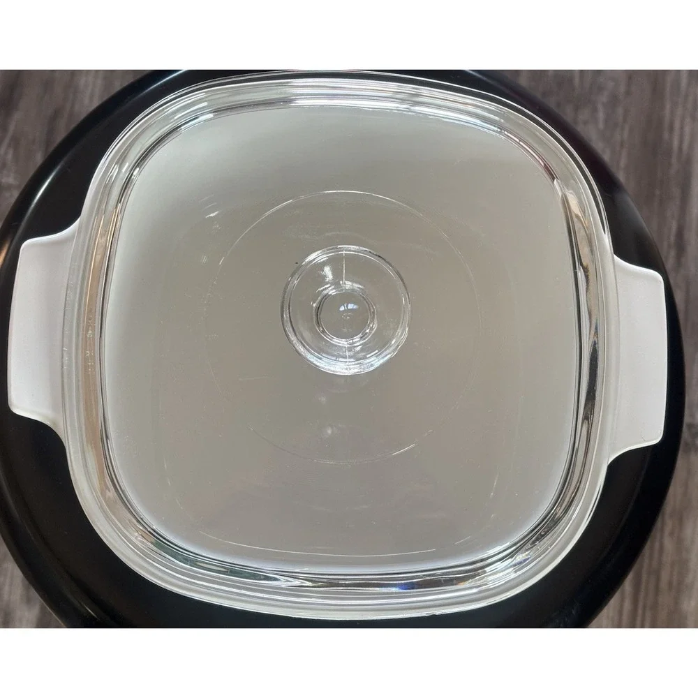 Vtg Corning Ware 3 Liter Shadow Iris Casserole Dish A-3-B wClear Pyrex Lid A-9-C